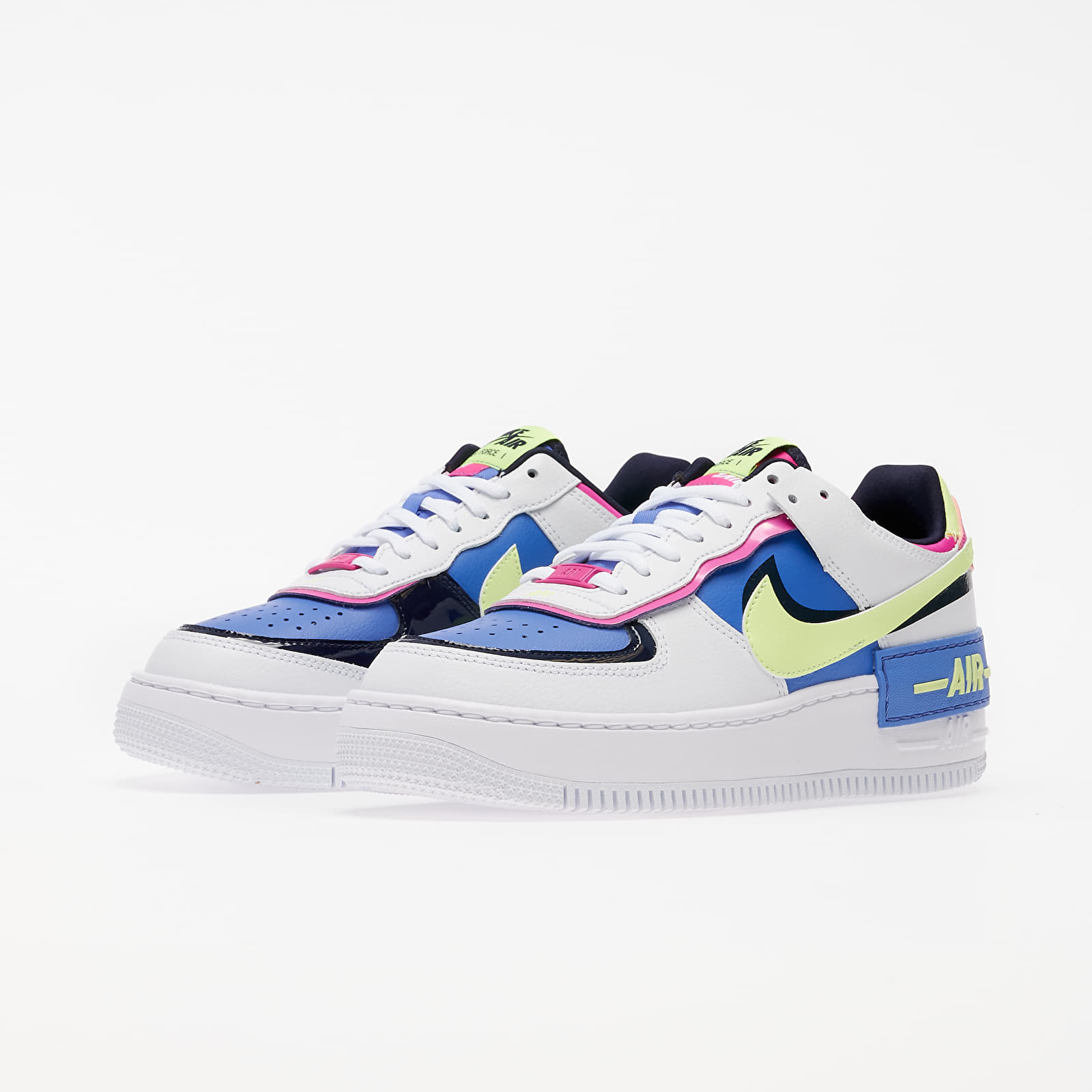 Women s shoes Nike W Air Force 1 Shadow White Barely Volt Sapphire Fire Pink Footshop