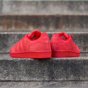 Adidas originals mens superstar rt perf suede trainers red/red/red outlet