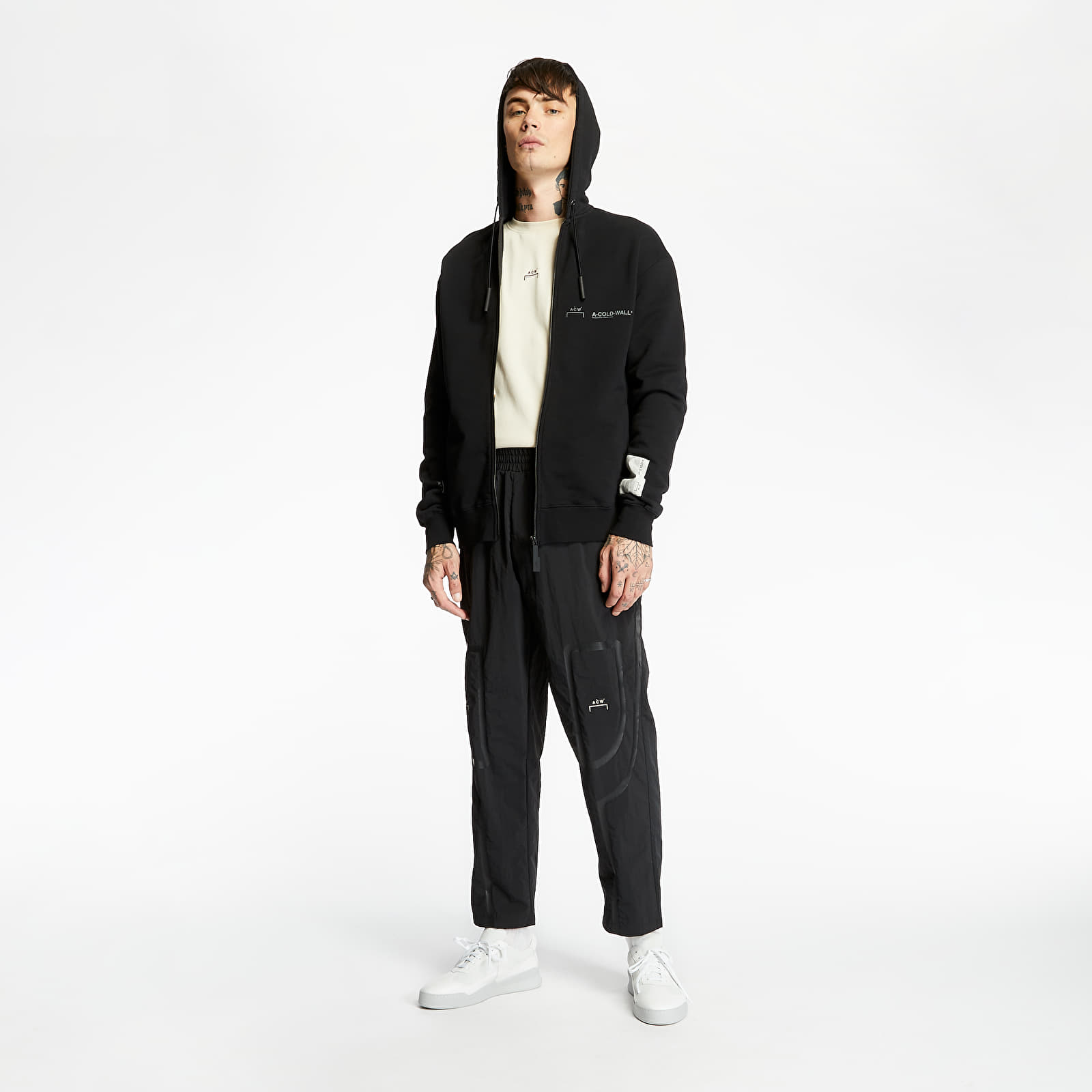 Pantaloni A-COLD-WALL* Tonal Print Pants Black