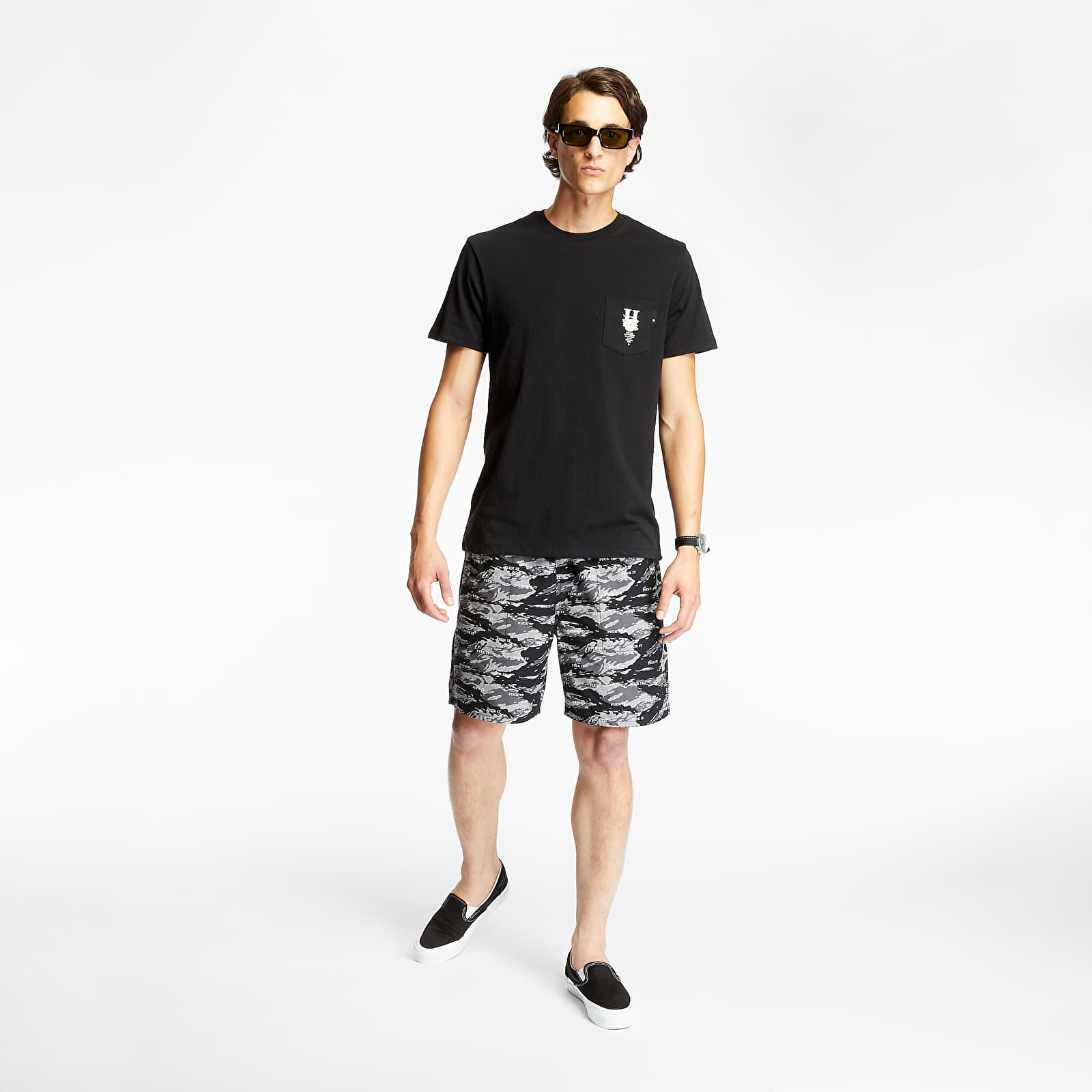 T-shirts HUF Central Park Pocket Tee Black