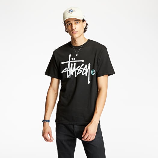 Stussy basic logo t shirt on sale