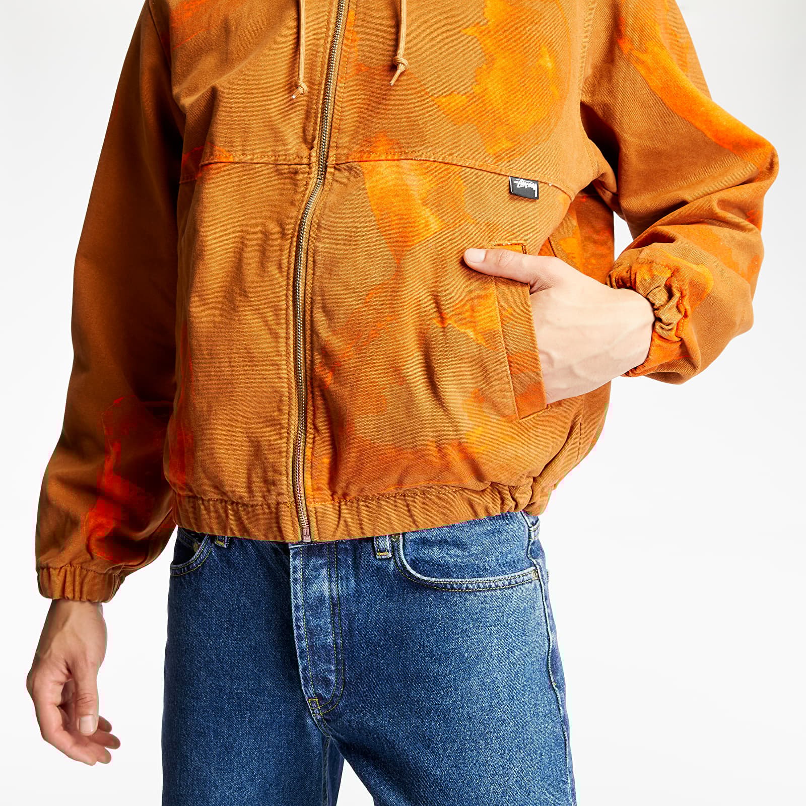 Kurtki Stüssy Printed Canvas Work Jacket Clay