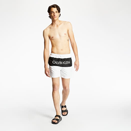 Swimsuit Calvin Klein Medium Drawstring Swim Shorts Classic White