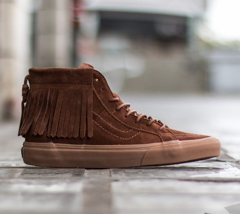 Women s shoes Vans Sk8 Hi Moc Suede Bison Footshop