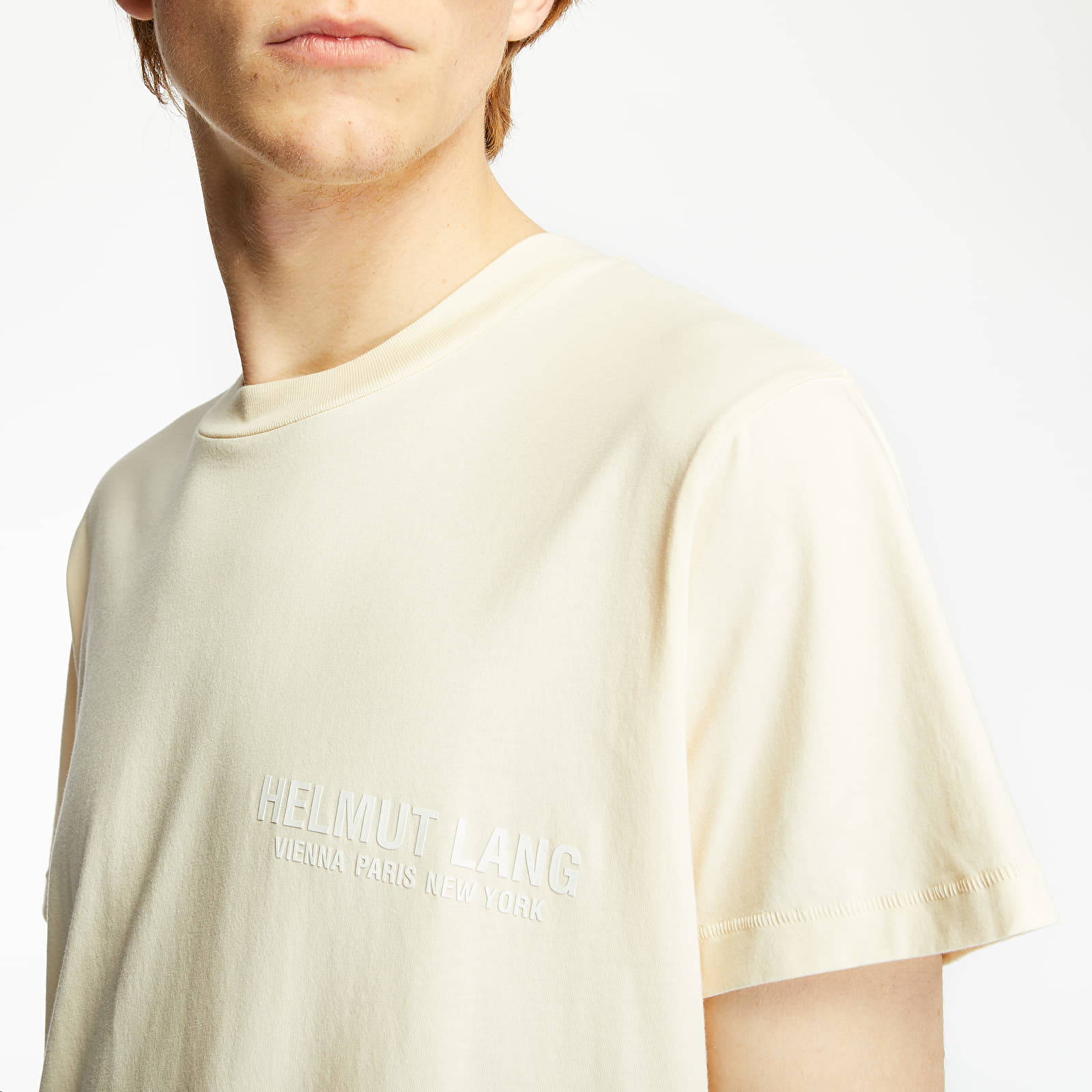 Tシャツ・カットソー HELMUT LANG Men T-shirt Beige O04HM599 F0X T-shirts HELMUT LANG Tee White Sand | Footshop