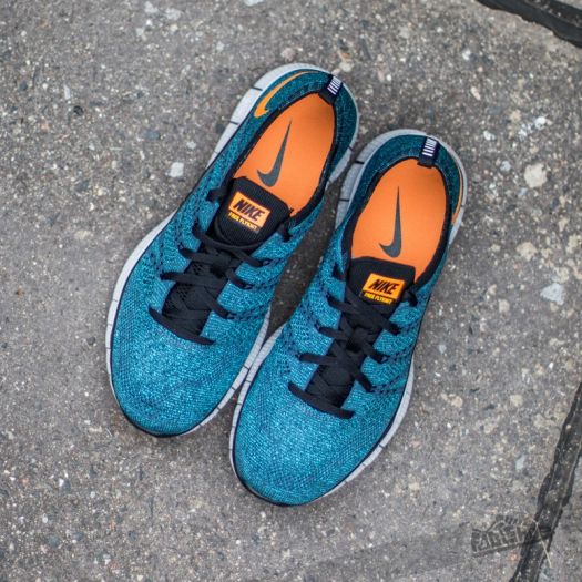 Men s shoes Nike Free Flyknit NSW Squadron Blue Bright Mandarin Footshop