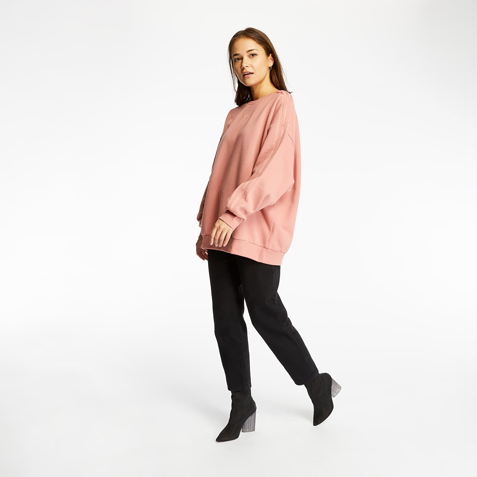 Adidas crew sweater ash pink new arrivals
