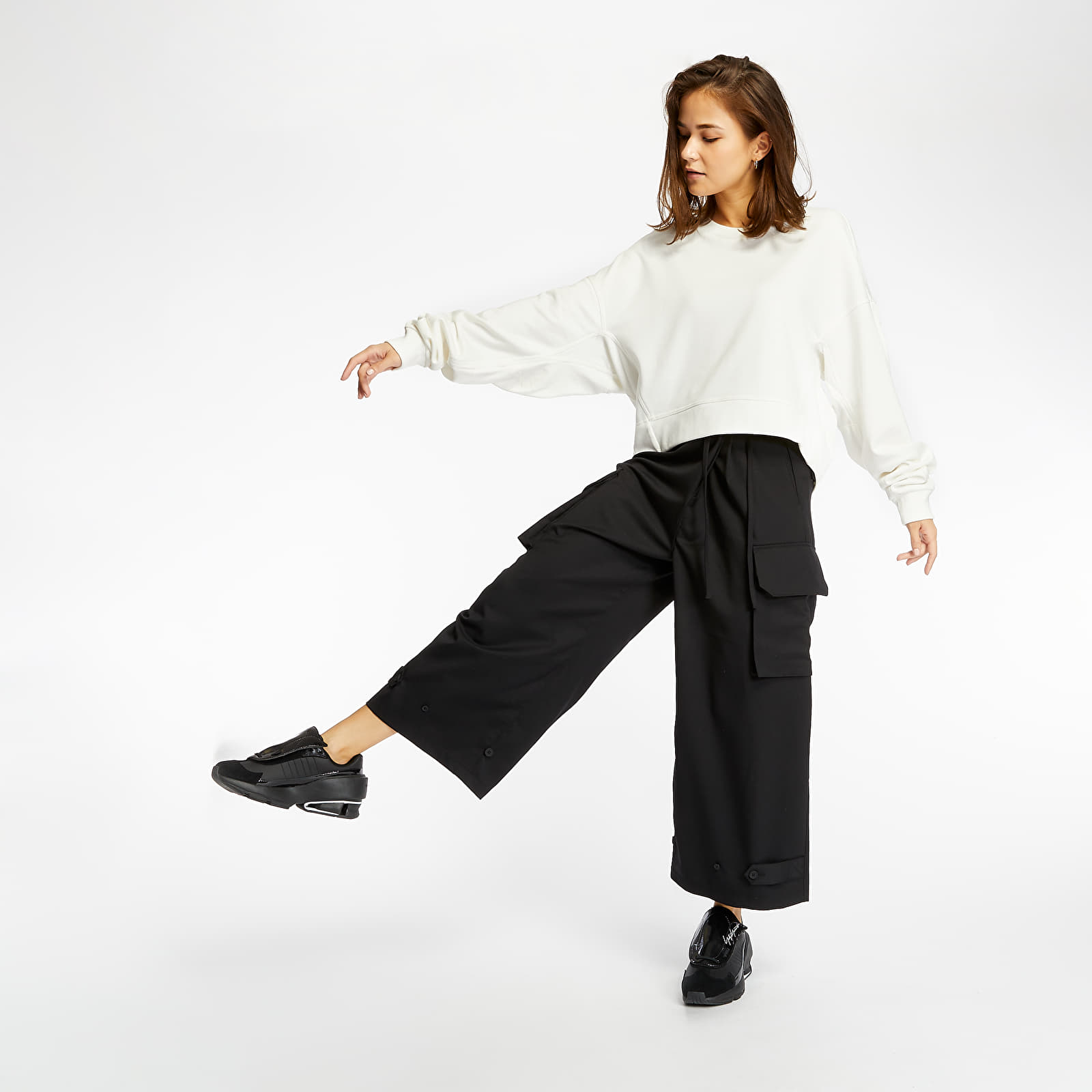 Mikiny Y-3 Yohji Love Crewneck White