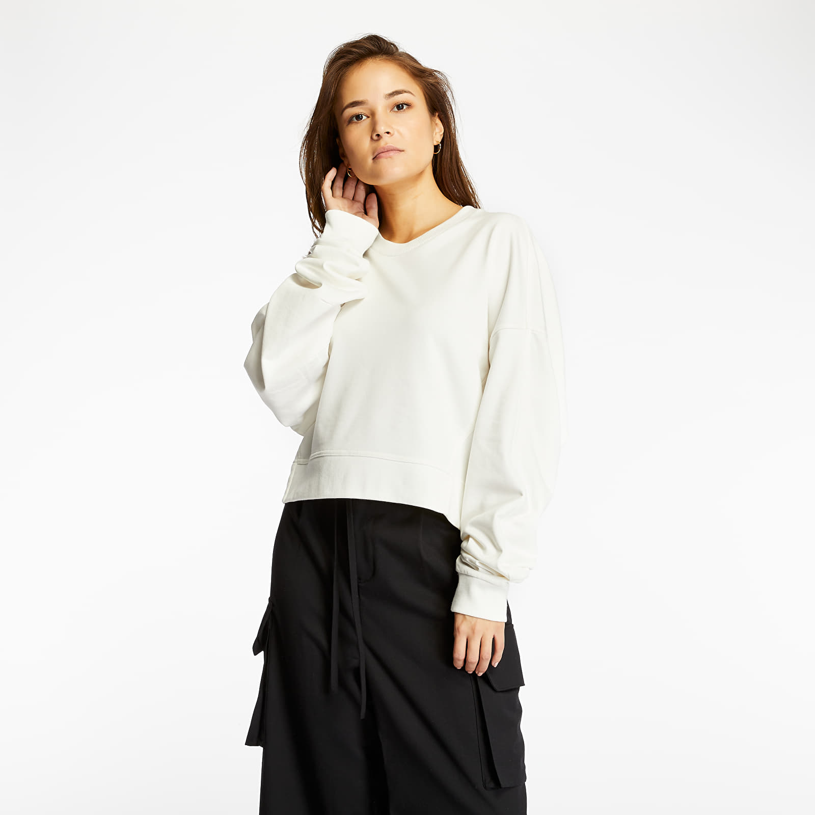 Mikiny Y-3 Yohji Love Crewneck White