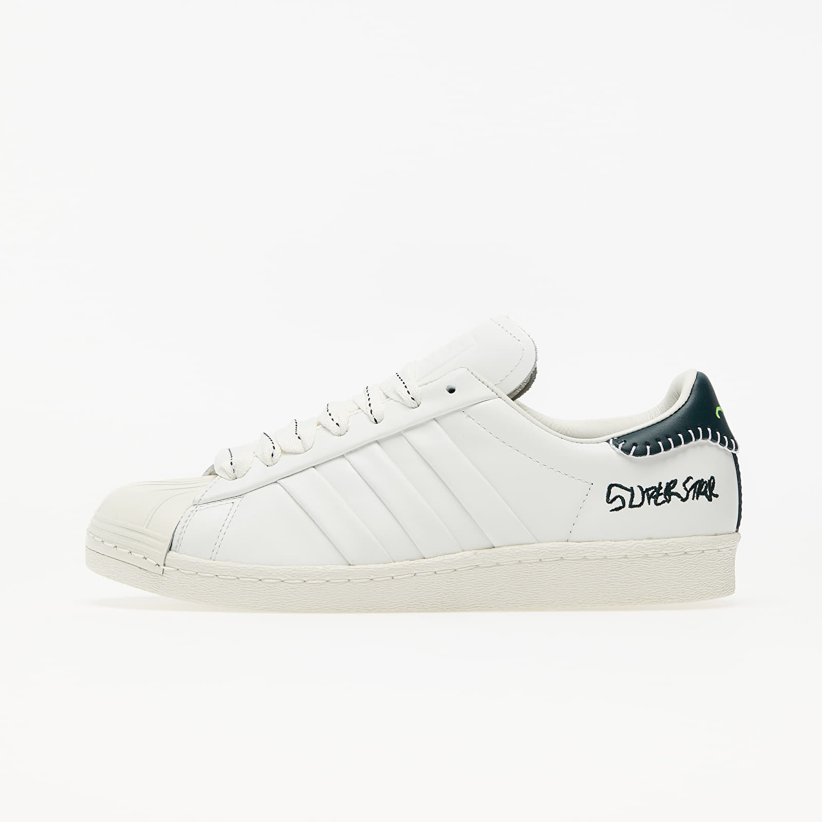 Men's shoes adidas x Jonah Hill Superstar Core White/ Green Night F17/ Off White