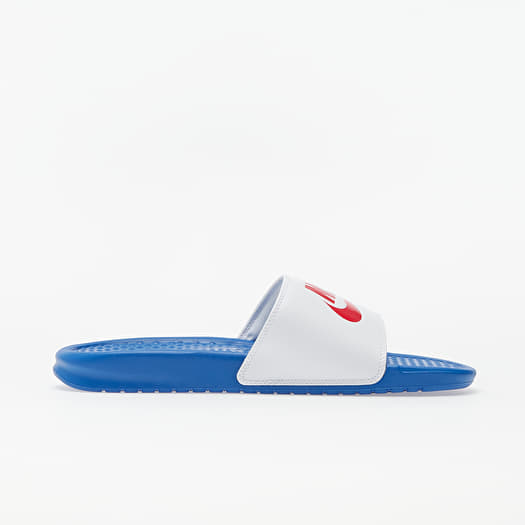 Nike slides red white and blue sale