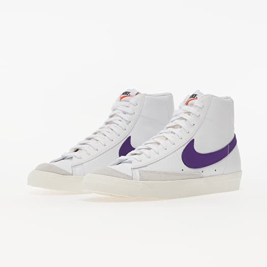 Men s shoes Nike Blazer Mid 77 Vintage White Voltage Purple Sail Footshop