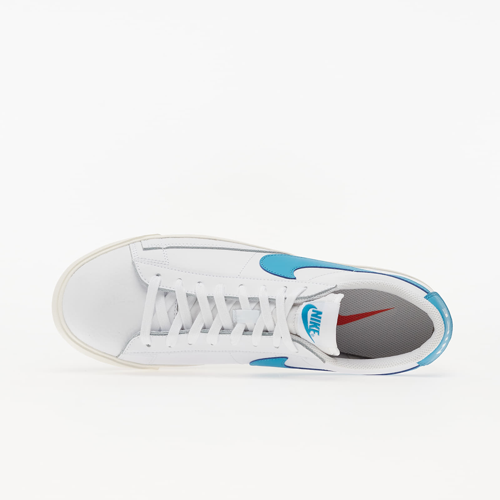 Sko til mænd Nike Blazer Low Leather White/ Laser Blue-Sail