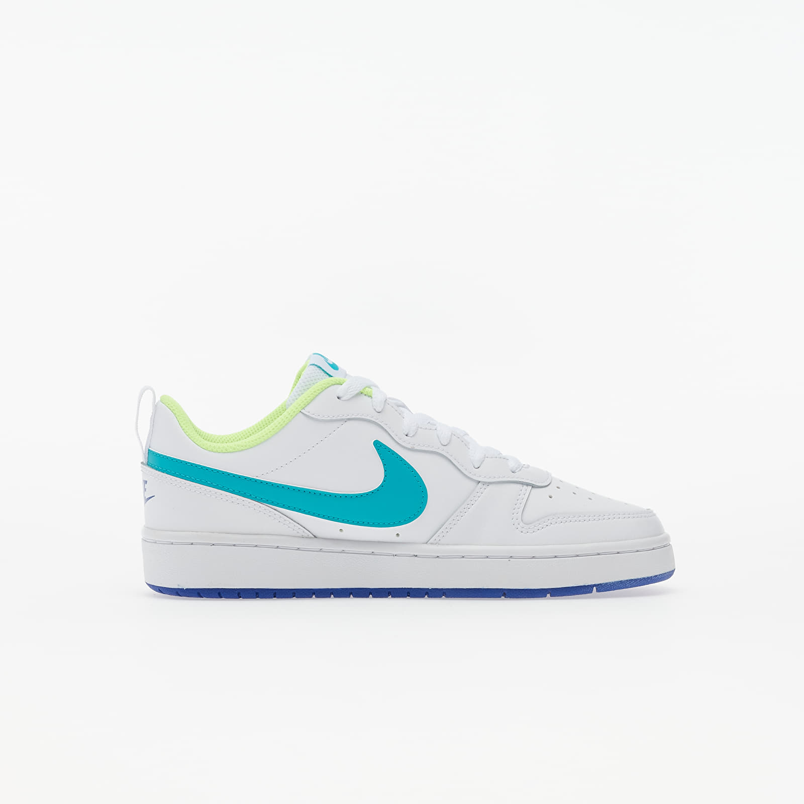 Laste tossud ja kingad Nike Court Borough Low 2 (GS) White/ Oracle Aqua-Hyper Blue-Ghost Green