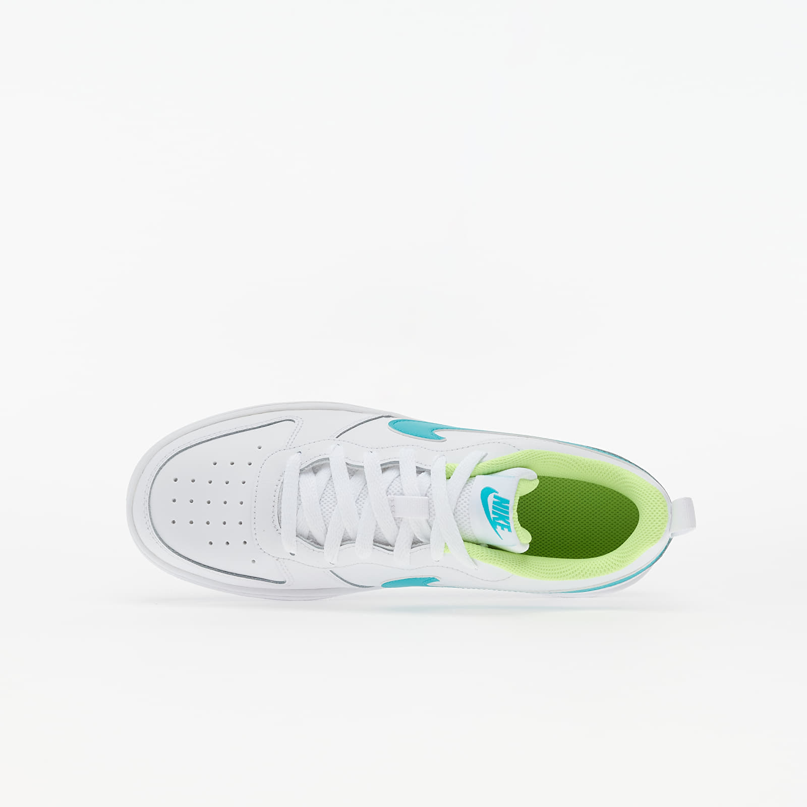 Laste tossud ja kingad Nike Court Borough Low 2 (GS) White/ Oracle Aqua-Hyper Blue-Ghost Green