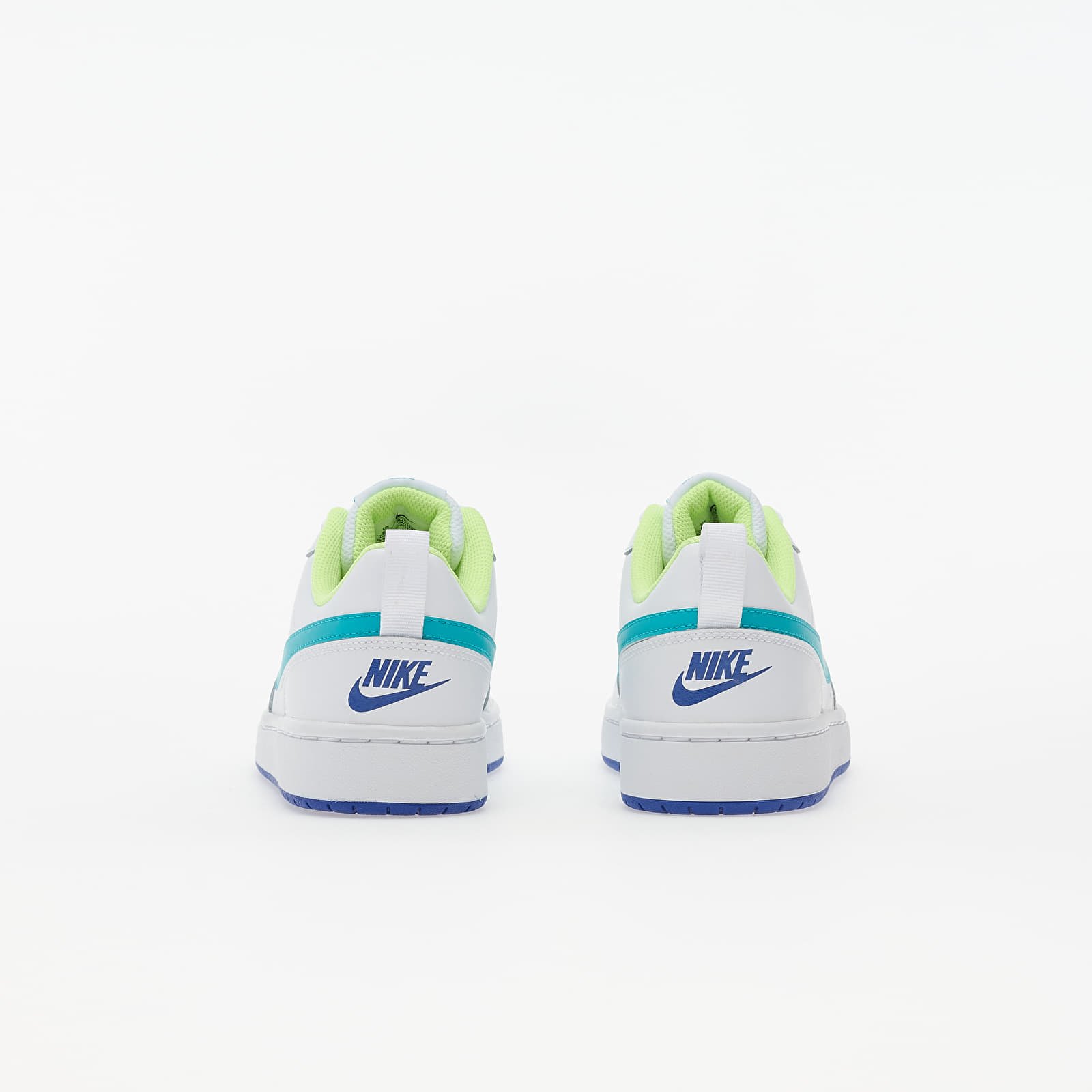 Laste tossud ja kingad Nike Court Borough Low 2 (GS) White/ Oracle Aqua-Hyper Blue-Ghost Green