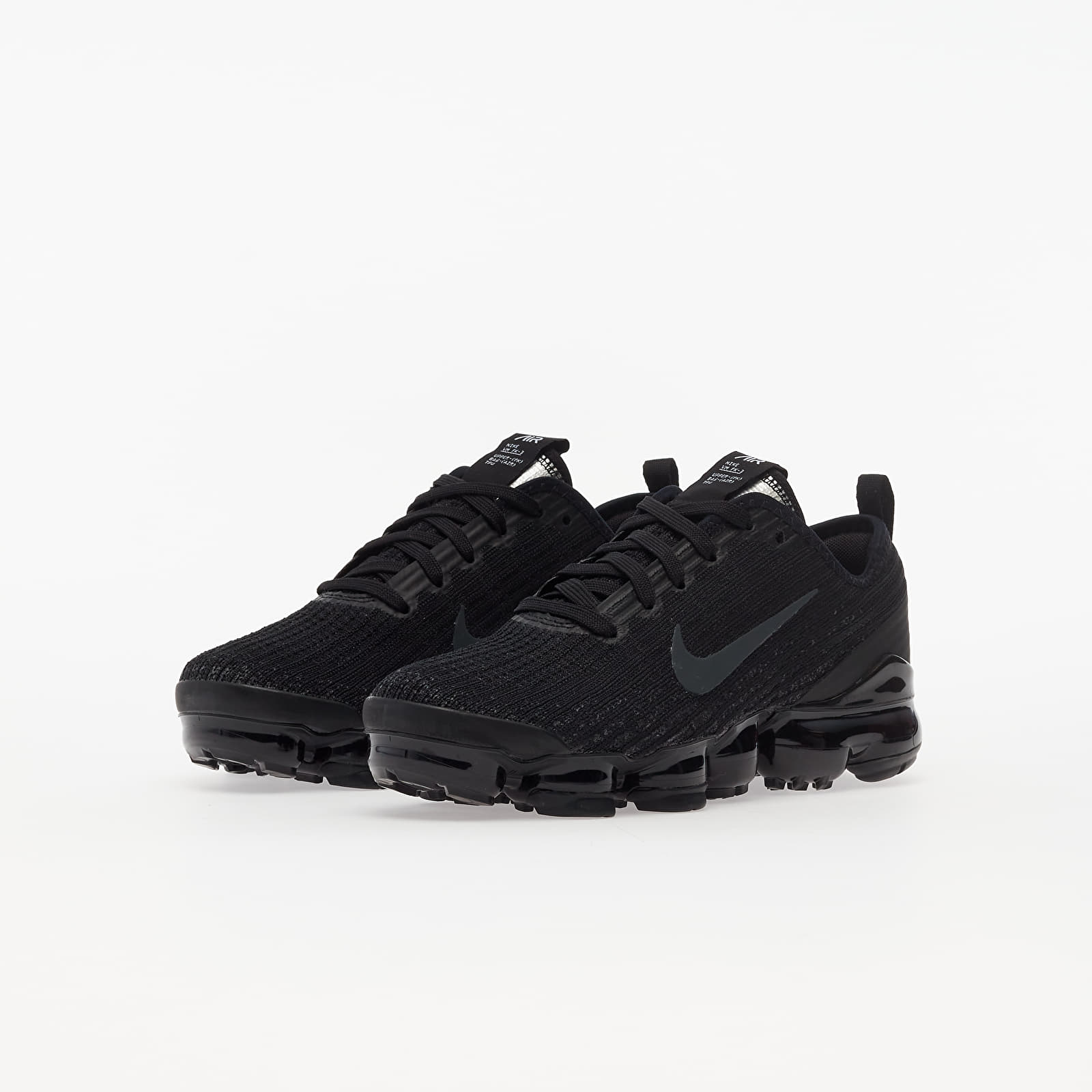 Kids sneakers and shoes Nike Air Vapormax Flyknit 3 GS Black Anthracite White Metallic Silver Footshop