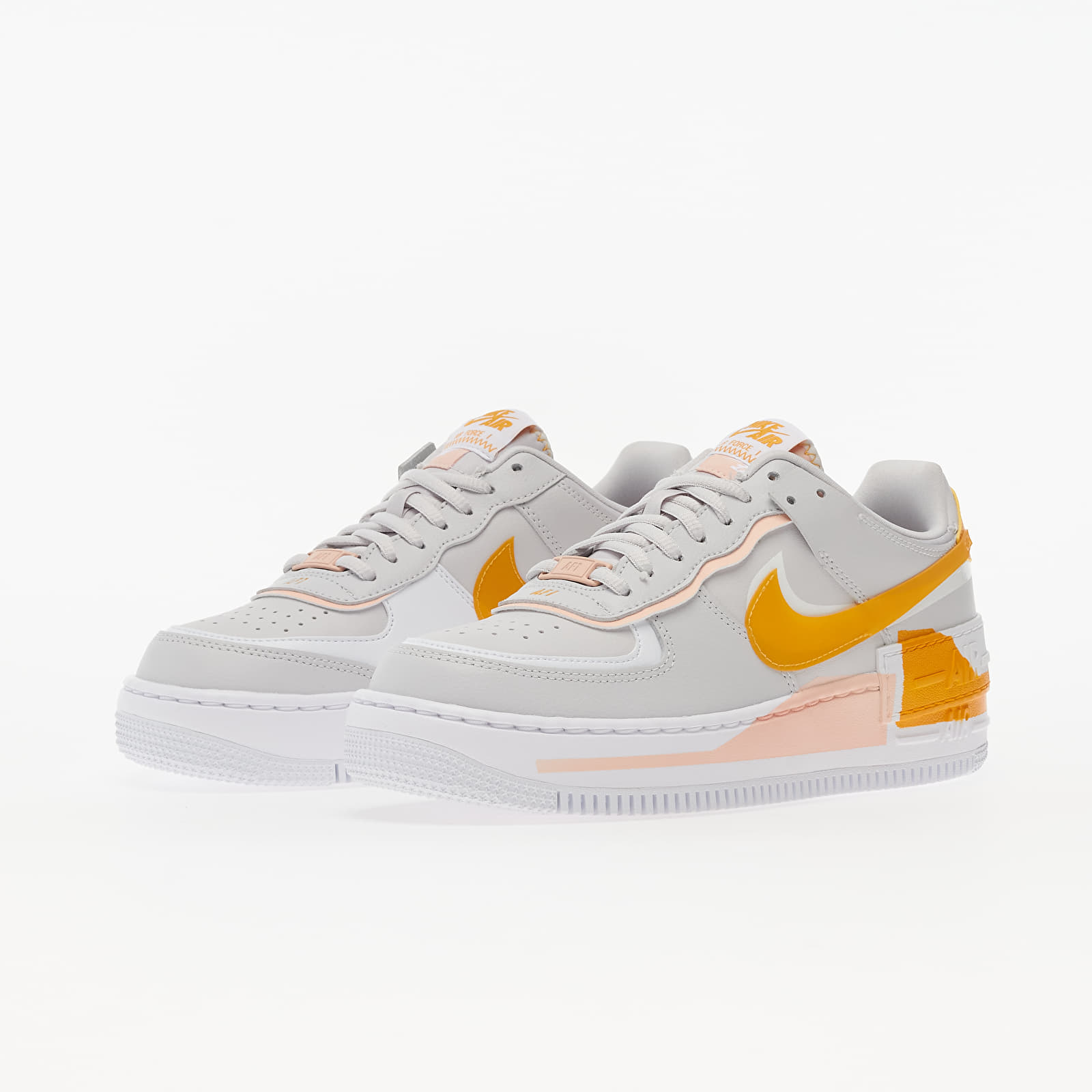 Zapatillas mujer Nike W Air Force 1 Shadow SE Vast Grey/ Pollen Rise-Washed Coral-White