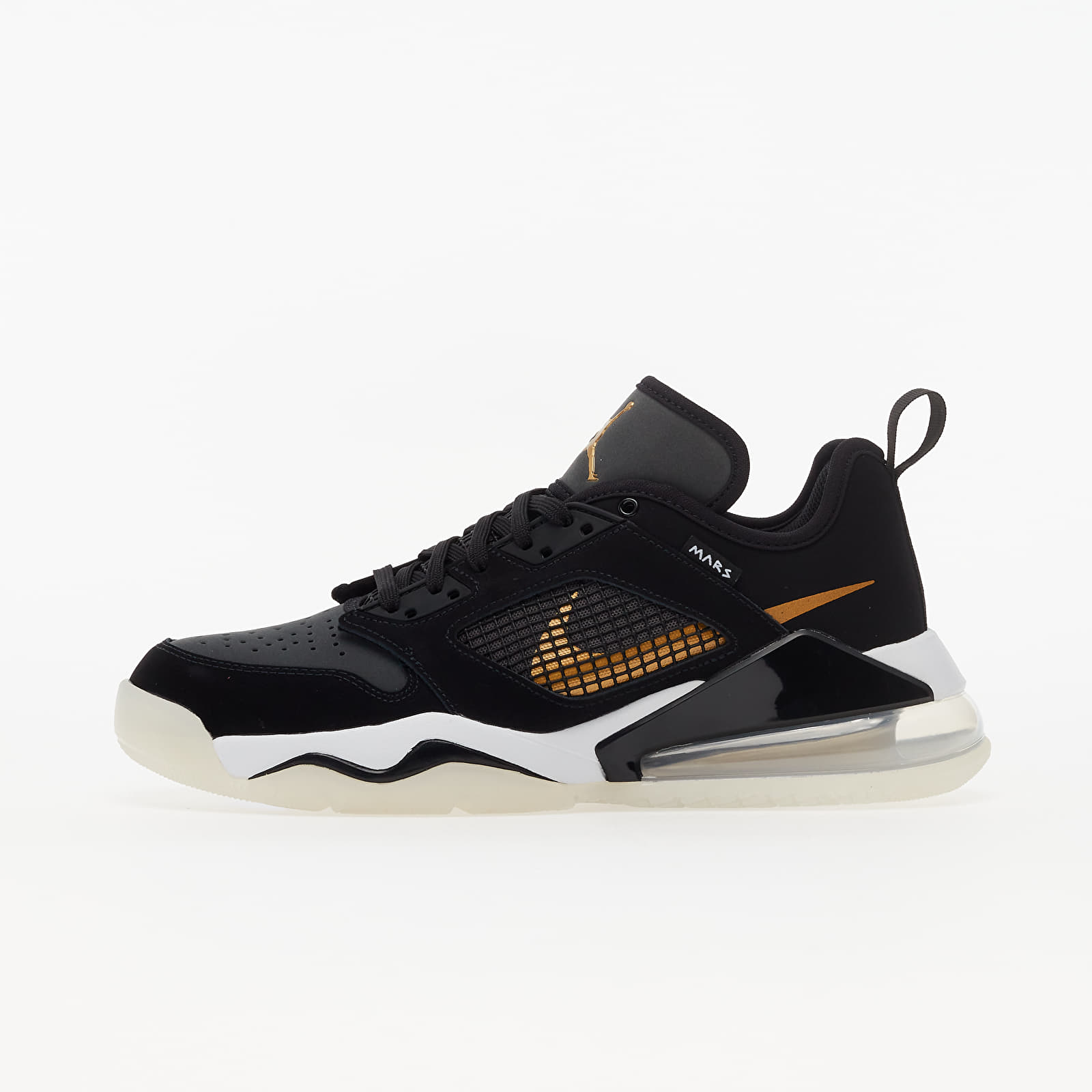 Herren Sneaker und Schuhe Jordan Mars 270 Low Black/ Metallic Gold-Dk Smoke Grey-White