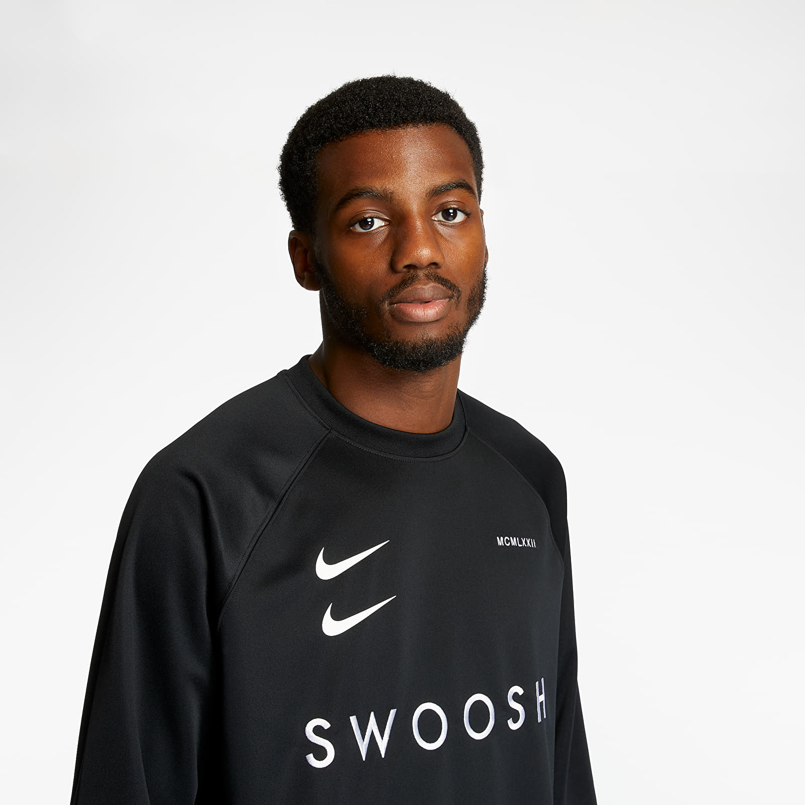 Sweatjacken und Sweatshirts Nike Sportswear Swoosh PK Crewneck Black/ White