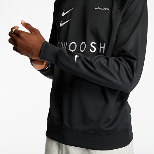 Hoodies and sweatshirts Nike Sportswear Swoosh PK Crewneck Black White Footshop