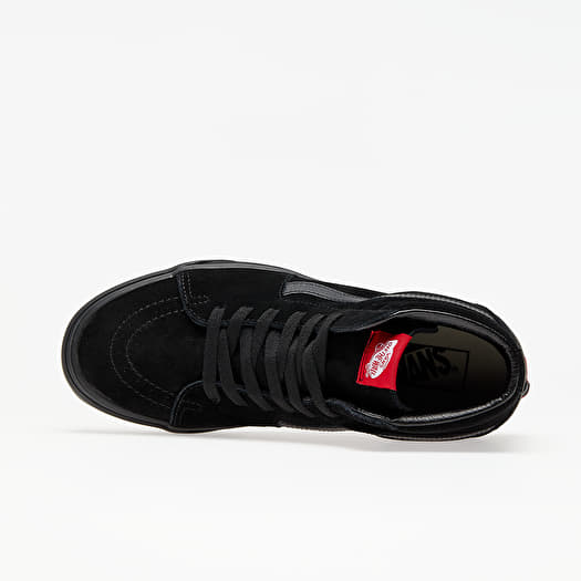 Black suede hotsell vans sk8 hi