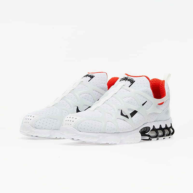 Nike x Stüssy Air Zoom Spiridon KK White/ Black-Habanero Red