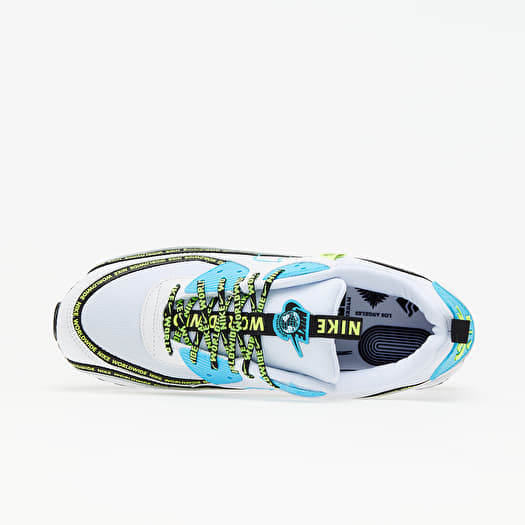 Scarpe uomo Nike Air Max 90 SE White Blue Fury Black Volt Footshop