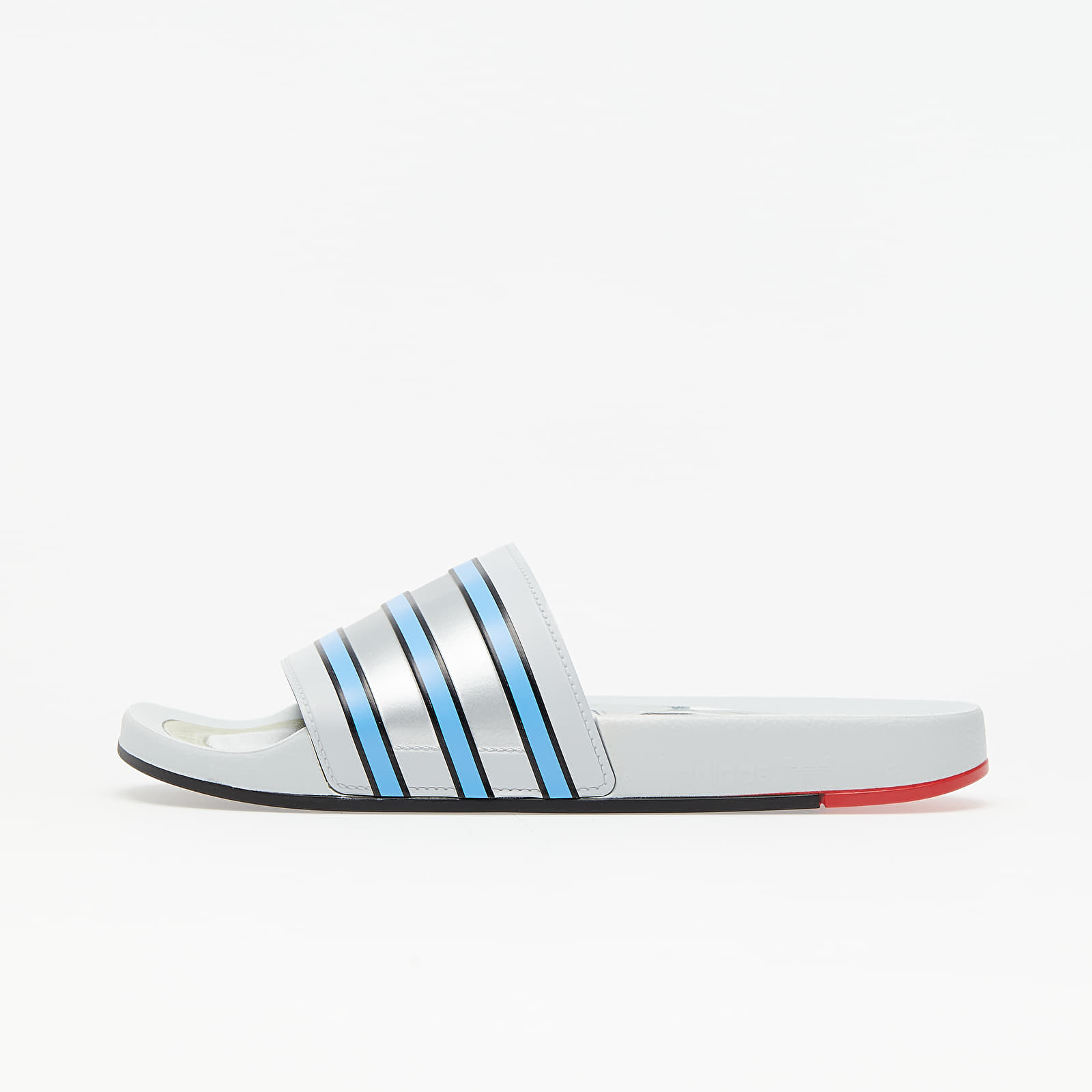 Men's shoes adidas Adilette Premium Clear Grey/ Light Blue/ Bright Red ...