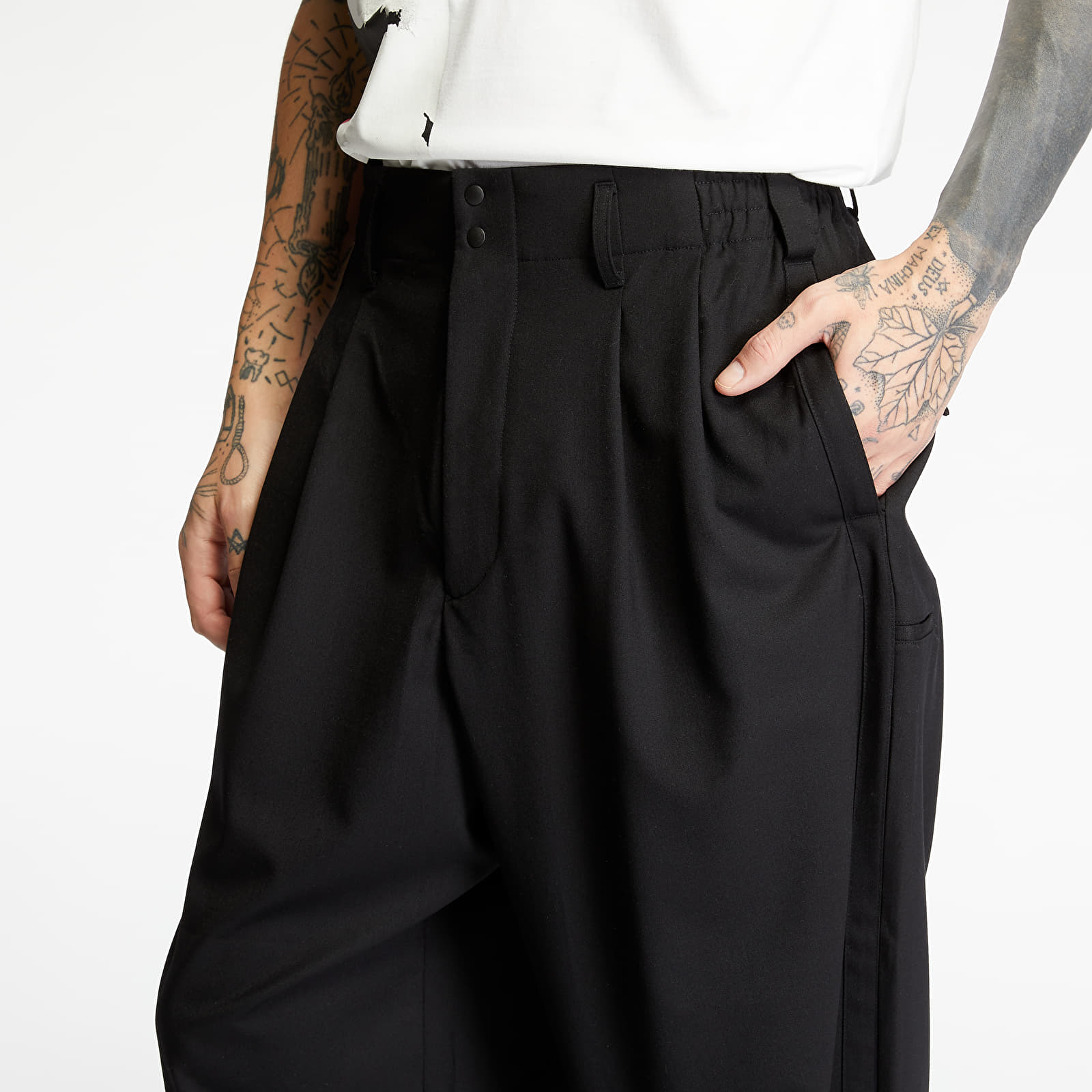 Pants and jeans Y-3 Classic Refined Wool Stretch Cuffed Pants