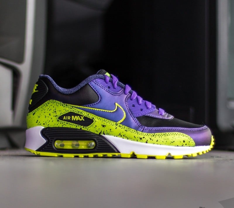 Damen Sneaker und Schuhe Nike Air Max 90 FB (GS) Hyper Grape/ Volt-Black-White