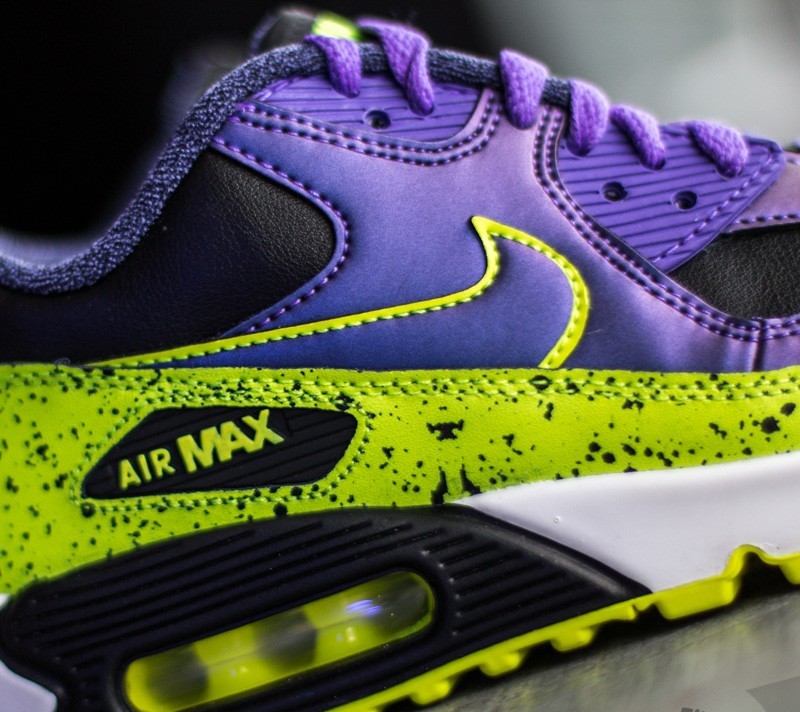 Damen Sneaker und Schuhe Nike Air Max 90 FB (GS) Hyper Grape/ Volt-Black-White
