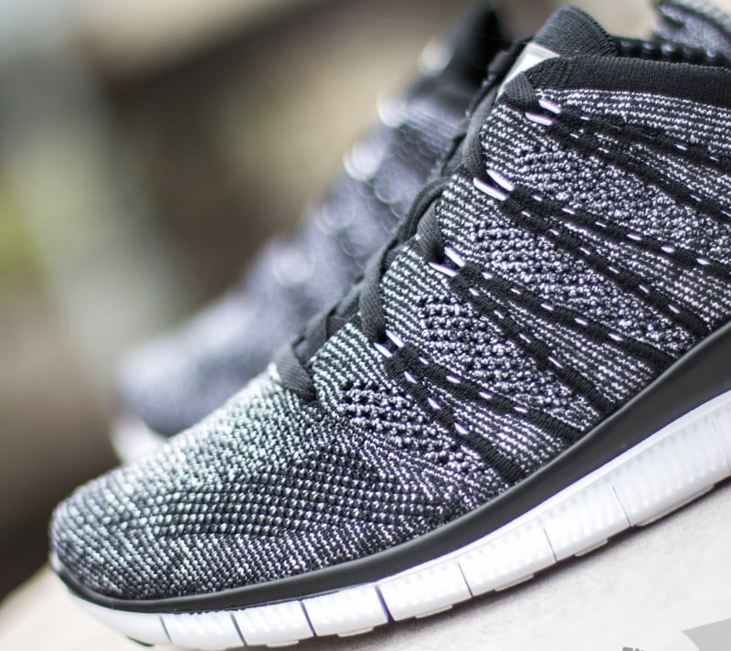 Men s shoes Nike Free Flyknit NSW Black Black White Footshop