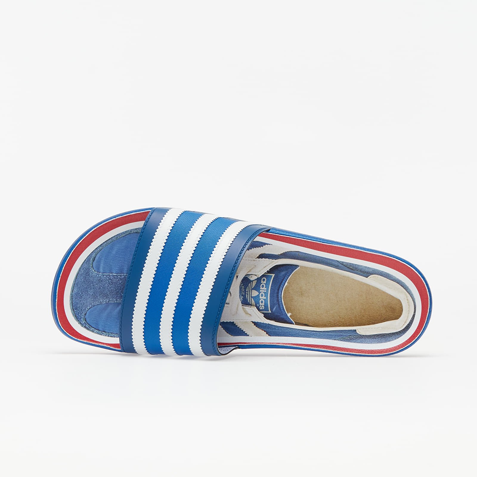 Herren Sneaker und Schuhe adidas Adilette Premium Blue/ Ftw White/ Hi-Res Red