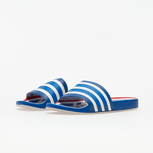 Adidas slides red white blue deals