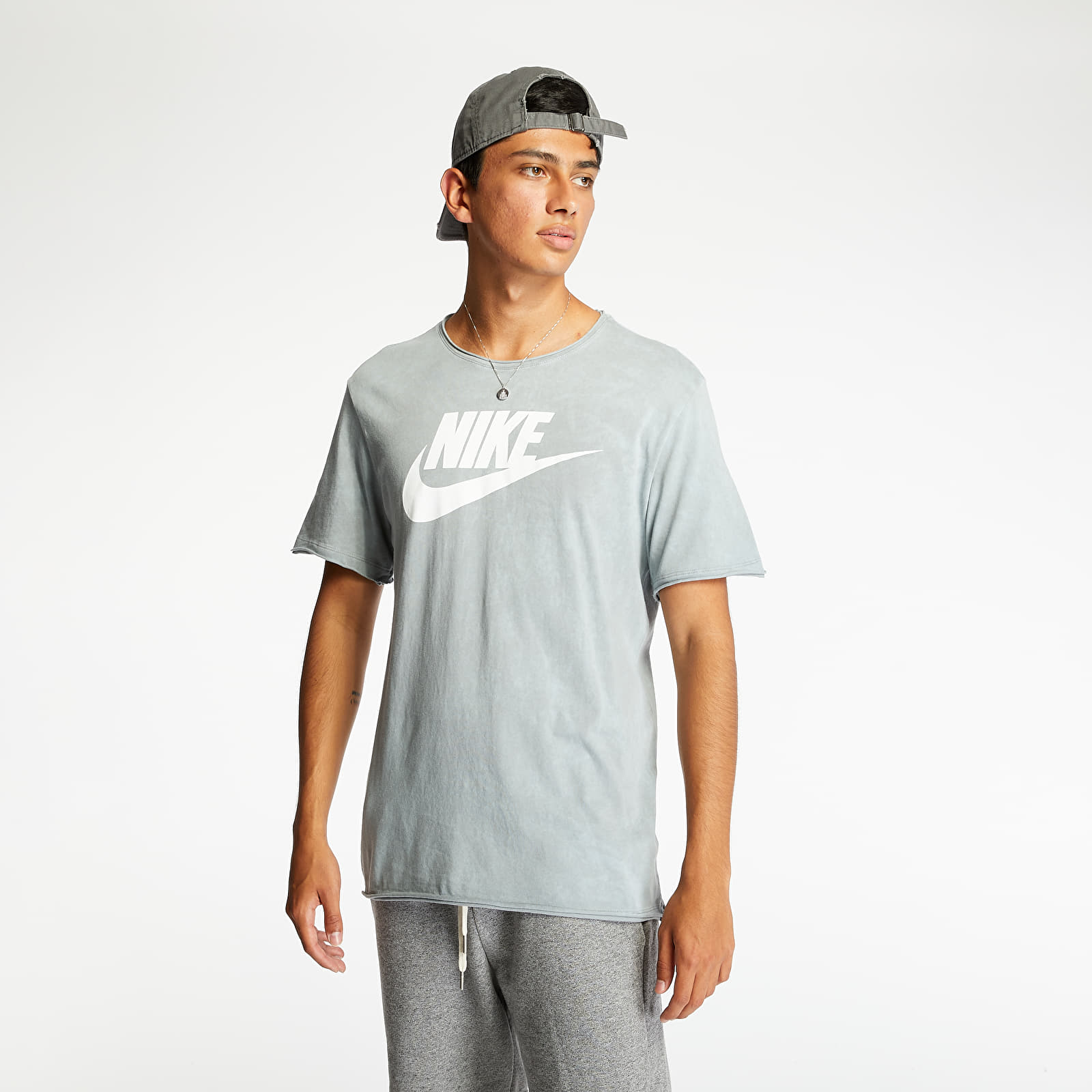 Camisetas Nike Sportswear Icon Futura Wash Tee Particle Grey/ White