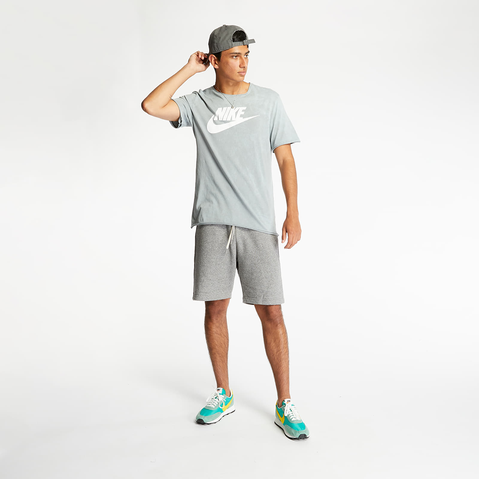 Camisetas Nike Sportswear Icon Futura Wash Tee Particle Grey/ White