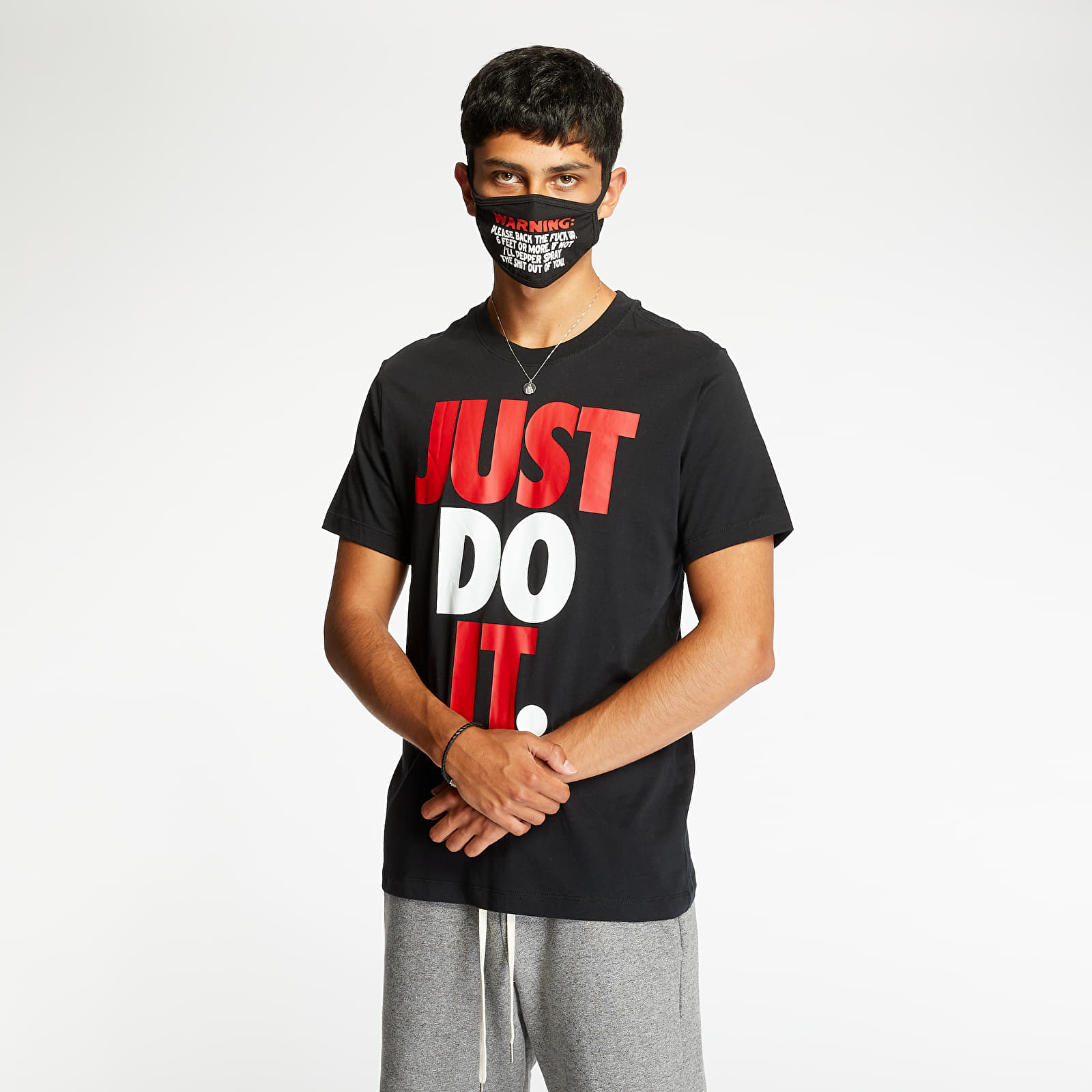 Tricouri  Nike Sportswear Just Do It Hybrid Tee Black/ University Red