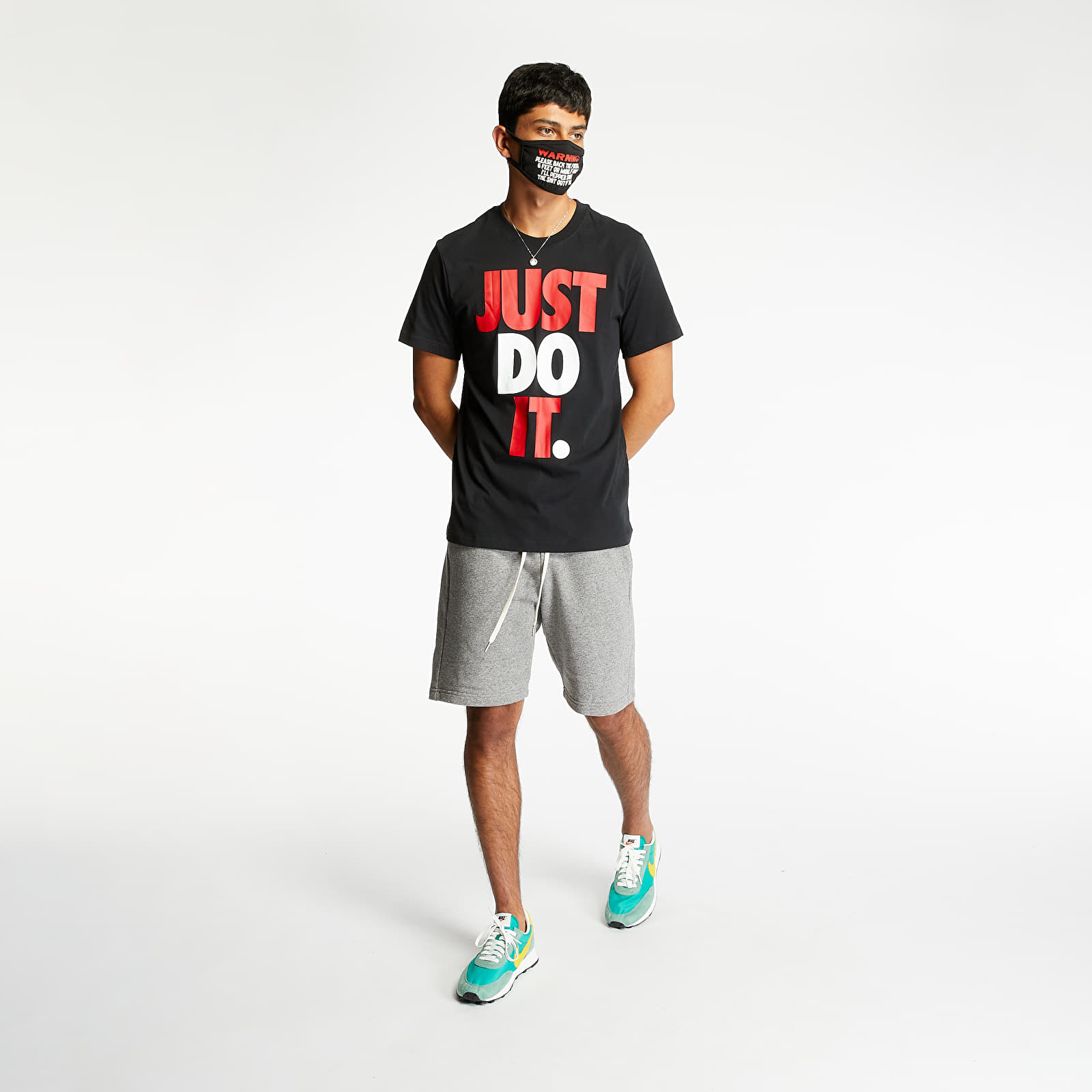 Tricouri  Nike Sportswear Just Do It Hybrid Tee Black/ University Red