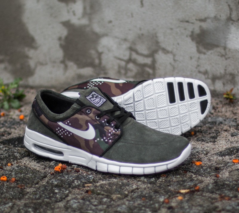 Sb stefan janoski max l shoes sequoia green camo sale