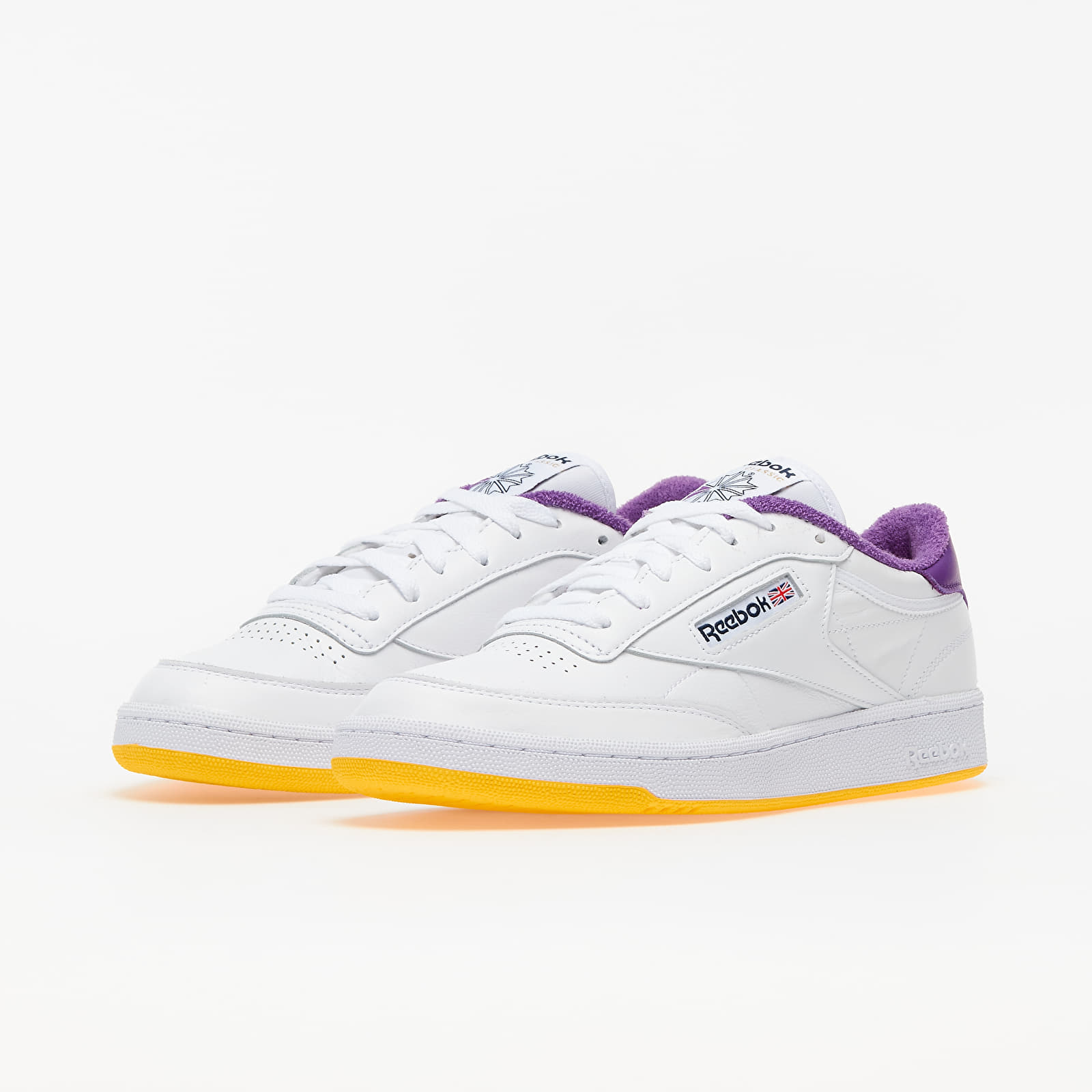 Zapatillas Hombre Reebok x Eric Emanuel Club C 85 White/ Regal Purple/ Retro Yellow