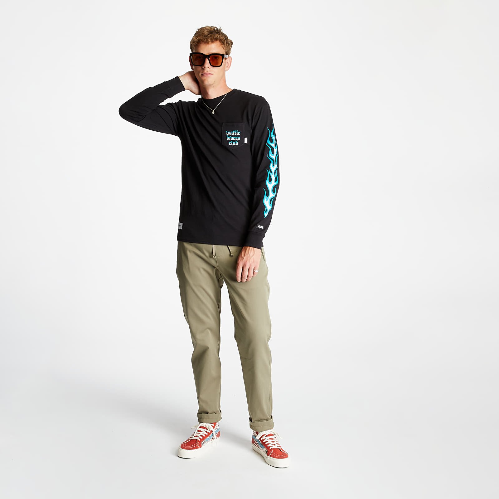WTAPS WTVUA FLAMES tee tシャツ  design 3 L T-shirts Vans x WTAPS Flame Longsleeve Tee Black | Footshop
