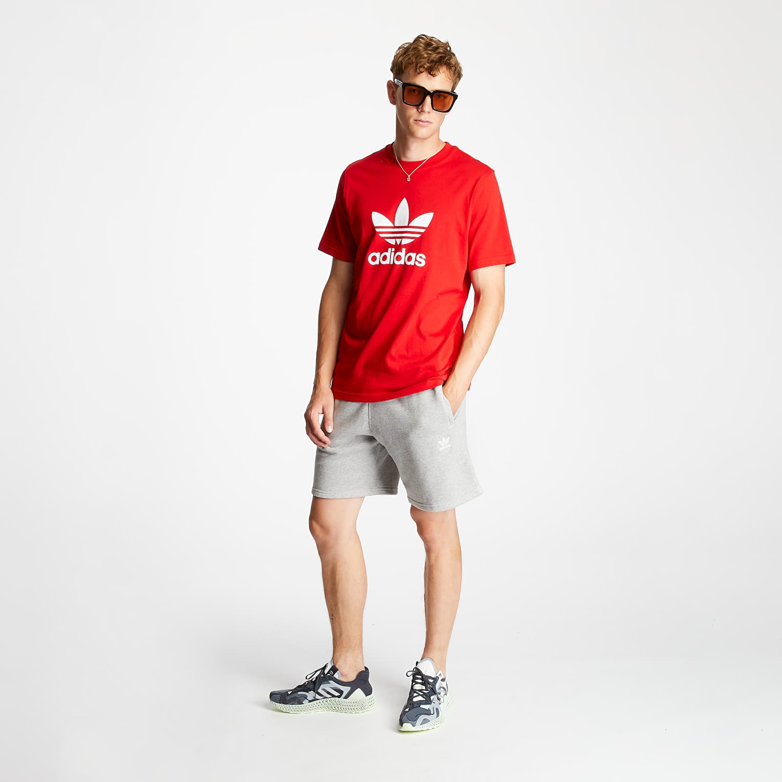 Adidas trefoil red deals