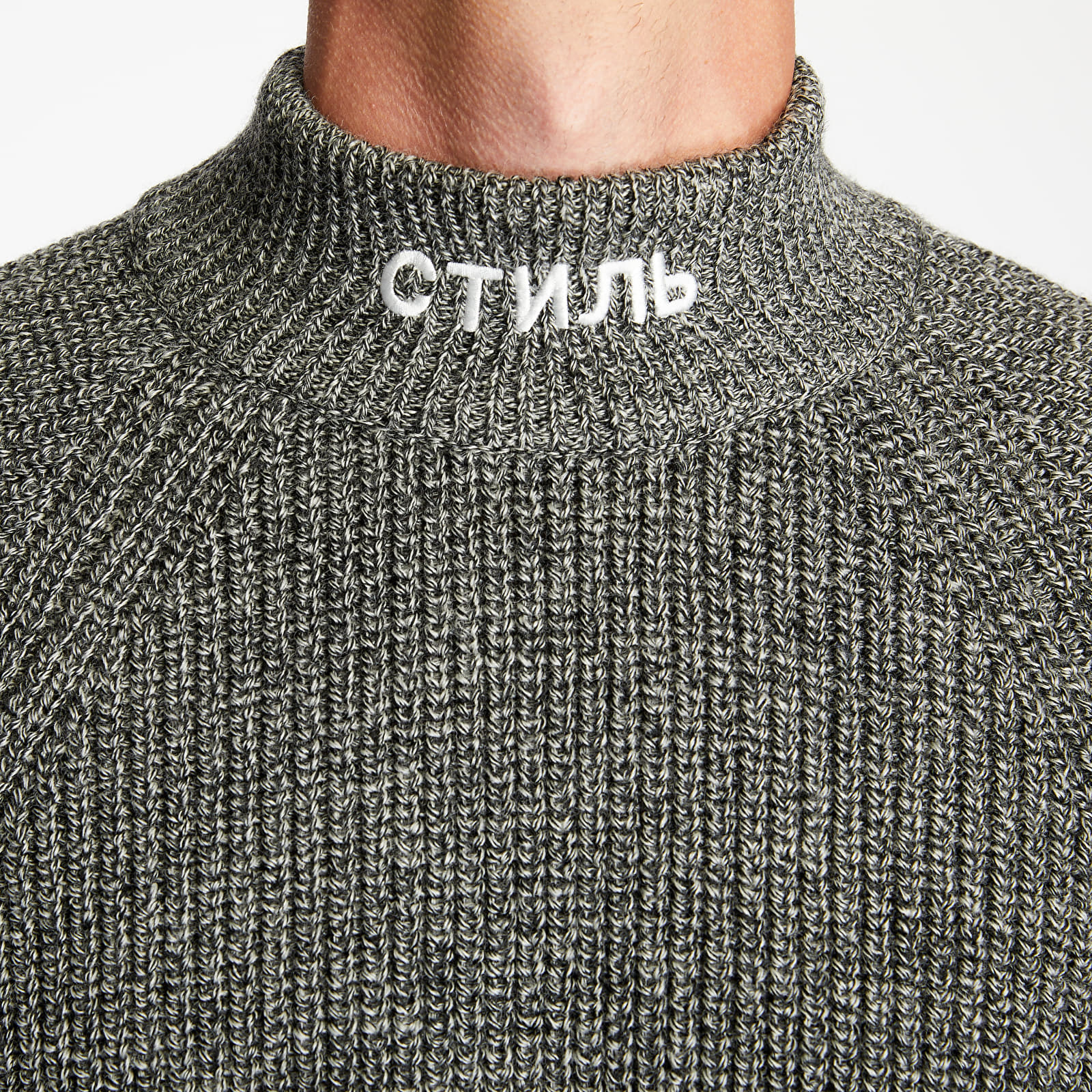 Sweaters HERON PRESTON Chunky Turtleneck Grey Melange
