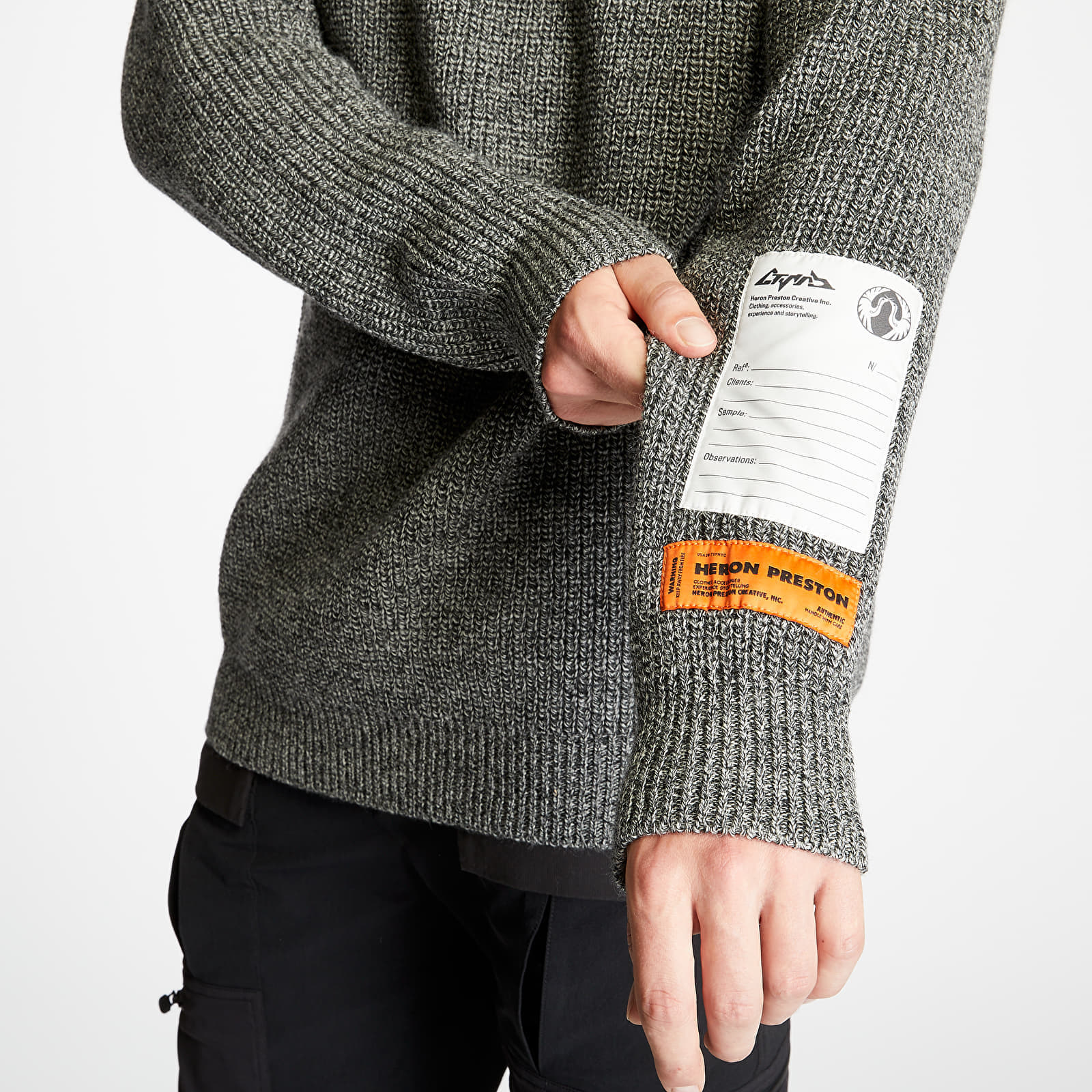 Sweaters HERON PRESTON Chunky Turtleneck Grey Melange