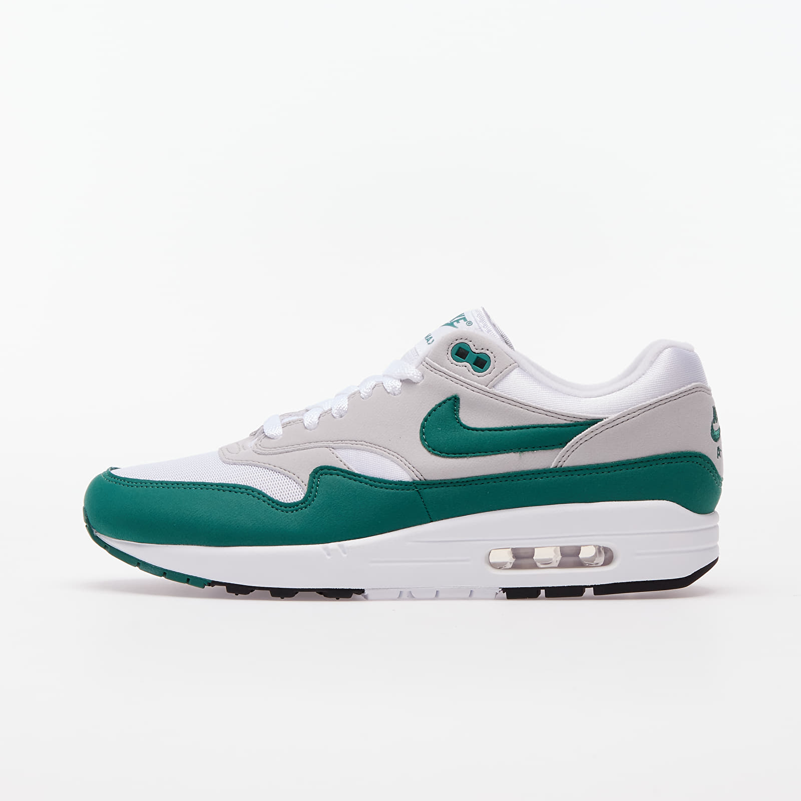 Zapatillas Hombre Nike Air Max 1 White/ Evergreen Aura-Neutral Grey-Black
