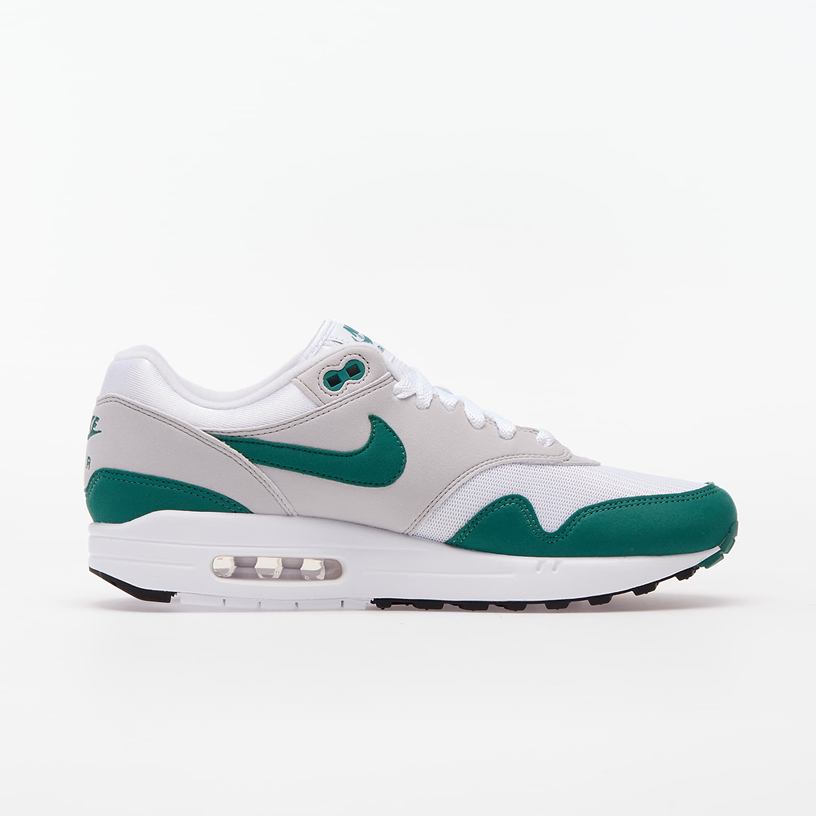 Zapatillas Hombre Nike Air Max 1 White/ Evergreen Aura-Neutral Grey-Black