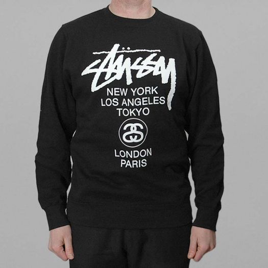 Stussy crewneck world tour on sale