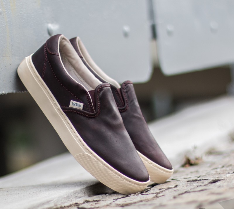 Men s shoes Vans Slip On Cup California Leather Bitter Chocolate Turtle Dove Footshop