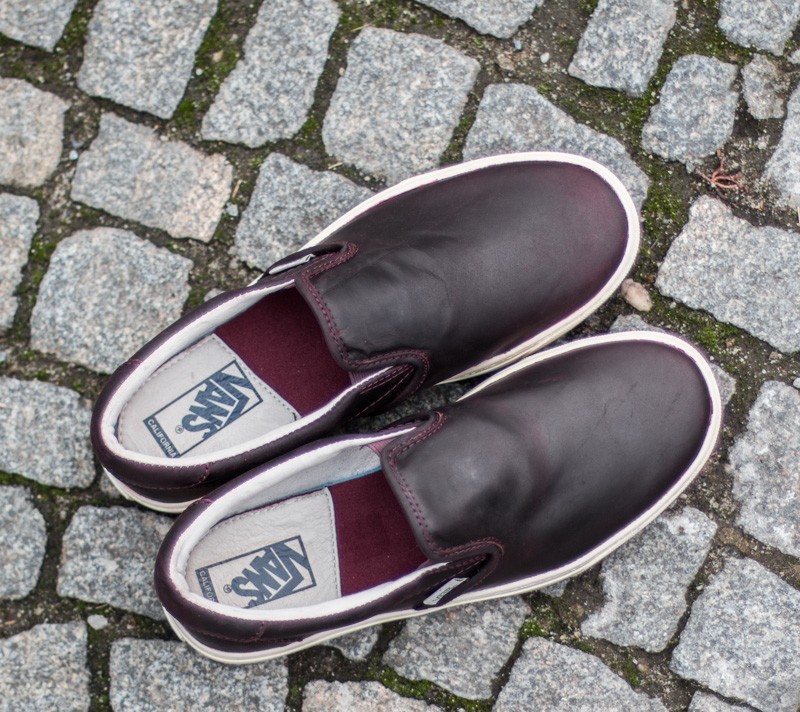 Chaussures et baskets homme Vans Slip-On Cup California Leather Bitter Chocolate/ Turtle Dove